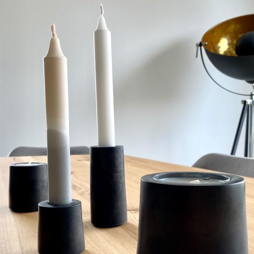 Teelichthalter GEMMA anthrazit 2er Set