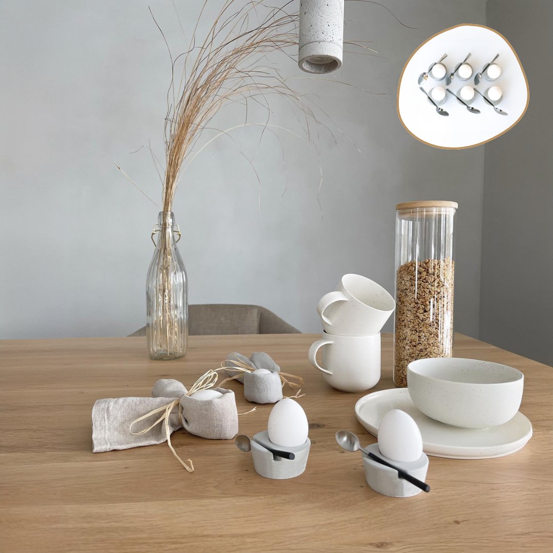 Eierbecher OVA 6er Set lichtgrau