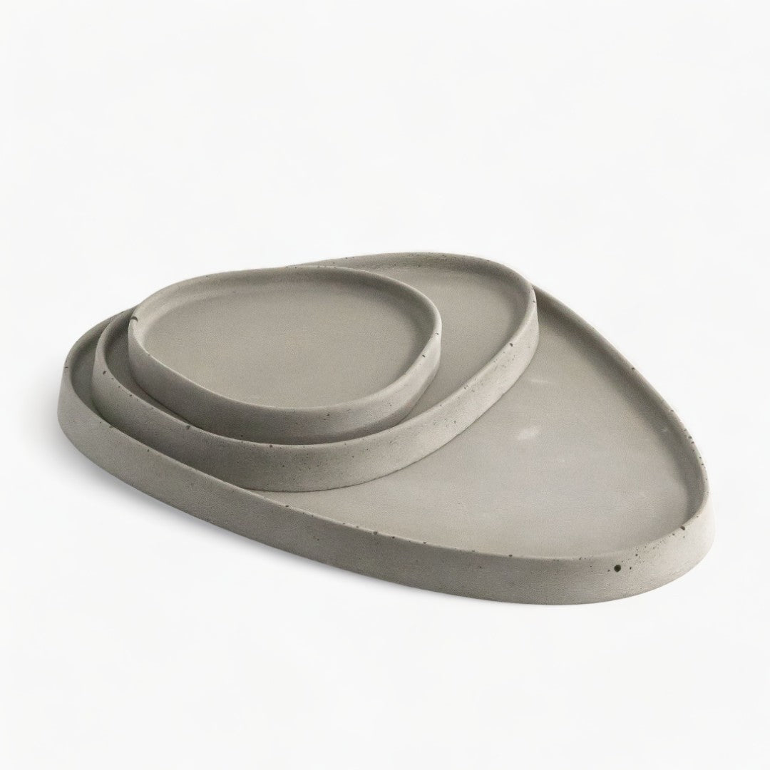 Dekoplatte SUTRA 3er-Set Grau